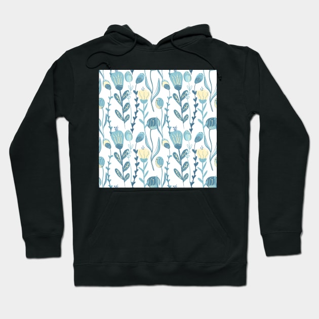 Elegant seamless pattern with flowers, vector illustration Hoodie by AnaMOMarques